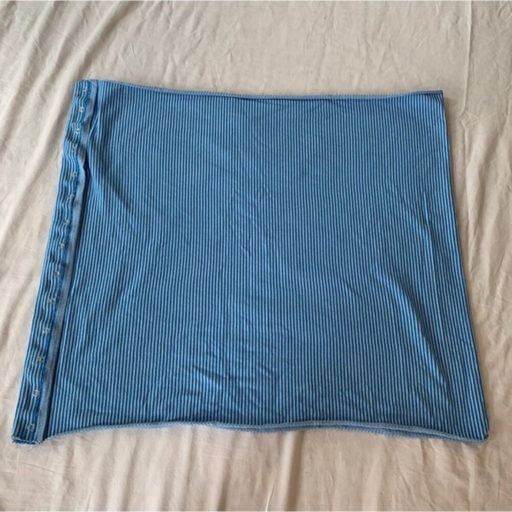 Lululemon Blue & White Striped Blanket Scarf